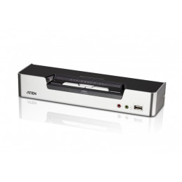 ATEN CS1642A KVM-kytkin Telineasennus Musta, Hopea