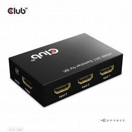 CLUB3D 3 to 1 HDMI™ 8K60Hz 4K120Hz Switch