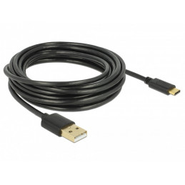 DeLOCK 83669 USB-kaapeli 4 m USB 2.0 USB A USB C Musta