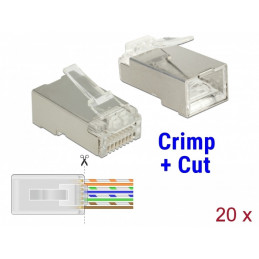 DeLOCK 86454 liitinjohto RJ-45 Läpinäkyvä