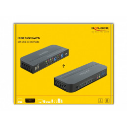 DeLOCK 11481 KVM-kytkin Musta