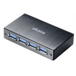 Akasa Connect 4SV 5000 Mbit s Alumiini, Musta