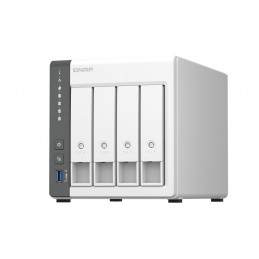 QNAP TS-433 NAS Tower Ethernet LAN Valkoinen Cortex-A55