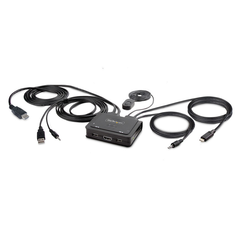 StarTech.com C2-H46-UAC-CBL-KVM KVM-kytkin Musta