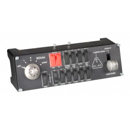 Logitech G Flight Switch Panel Musta, Punainen, Hopea USB 2.0 Lentosimulaattori Analoginen Digitaalinen PC