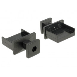 DeLOCK 64009 pistorasian kansi USB A-tyyppi Musta 10 kpl