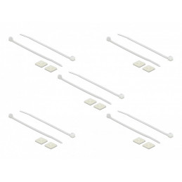 DeLOCK 18676 nippusidekiinnike Valkoinen Nailon 10 kpl