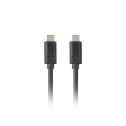 Lanberg CA-CMCM-32CU-0018-BK USB-kaapeli 1,8 m USB 3.2 Gen 2 (3.1 Gen 2) USB C Musta