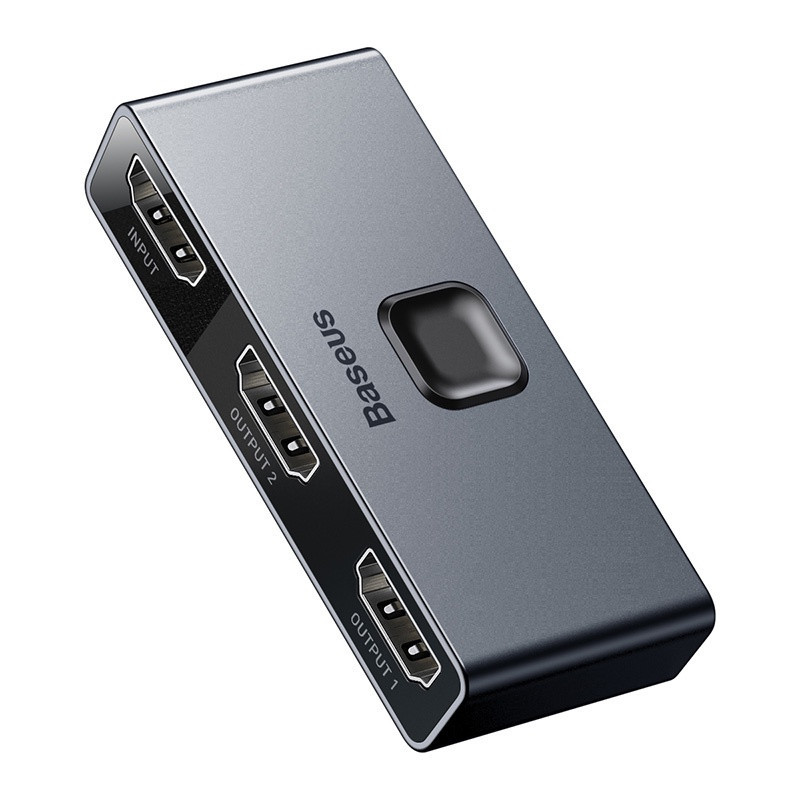 Baseus Matrix HDMI 4K HD Splitter Kaapelin jakaja Harmaa