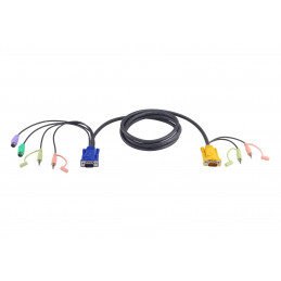 ATEN 2L-5303P KVM-kaapeli Musta 3 m