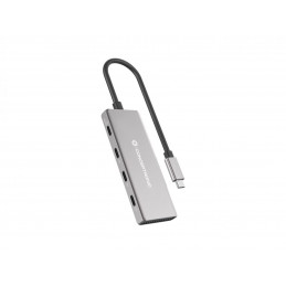 Conceptronic HUBBIES16G keskitin USB 3.2 Gen 2 (3.1 Gen 2) Type-C 10000 Mbit s Harmaa
