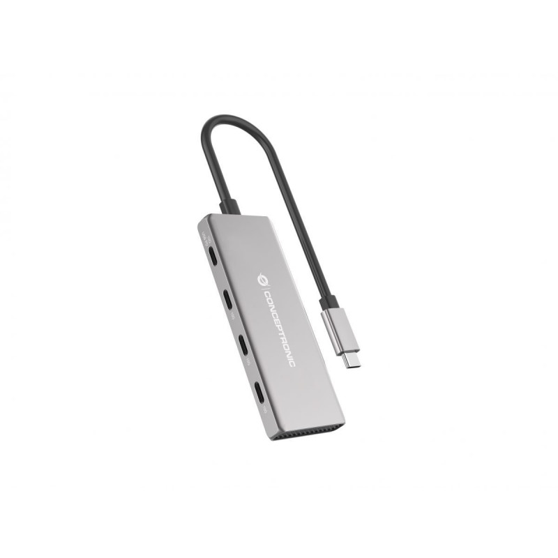 Conceptronic HUBBIES16G keskitin USB 3.2 Gen 2 (3.1 Gen 2) Type-C 10000 Mbit s Harmaa