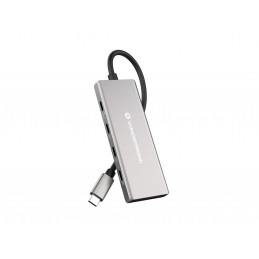 Conceptronic HUBBIES17G keskitin USB 3.2 Gen 2 (3.1 Gen 2) Type-C 10000 Mbit s Harmaa