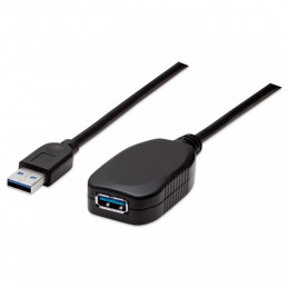 Manhattan 150712 USB-kaapeli 5 m USB 3.2 Gen 1 (3.1 Gen 1) USB A Musta