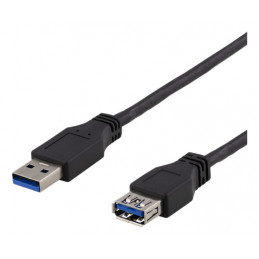 Deltaco USB3-242 USB-kaapeli 2 m USB 3.2 Gen 1 (3.1 Gen 1) USB A Musta