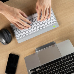 R-Go Tools Compact Break RGOCOUKWLWH näppäimistö Bluetooth QWERTY Englanti (UK) Valkoinen
