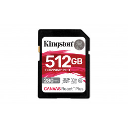 Kingston Technology Canvas React Plus 512 GB SDXC UHS-II Luokka 10