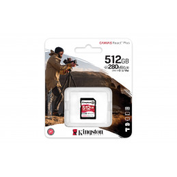 Kingston Technology Canvas React Plus 512 GB SDXC UHS-II Luokka 10