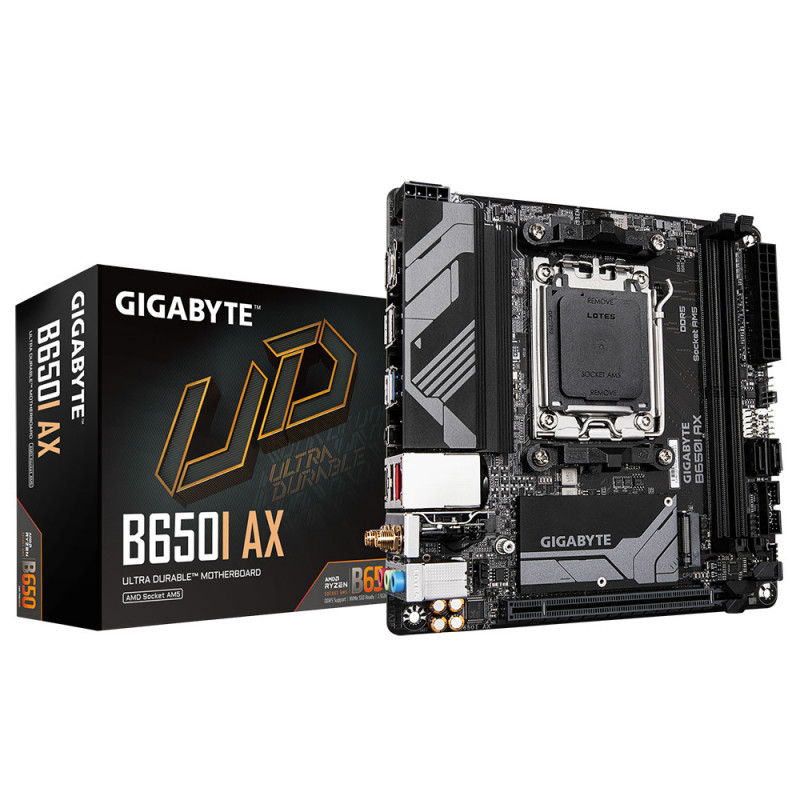 Gigabyte B650I AX emolevy AMD B650 Pistoke AM5 Mini ITX