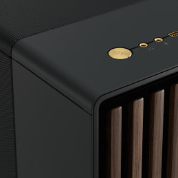 Fractal Design FD-C-NOR1X-01 tietokonekotelo Midi Tower Musta, Puuhiili