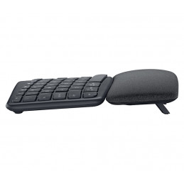 Logitech Ergo K860 näppäimistö RF Wireless + Bluetooth QWERTY Pohjoismainen Musta