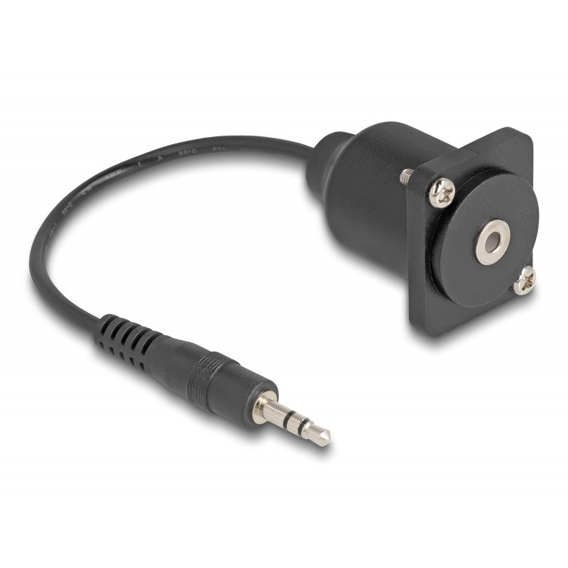 DeLOCK 88150 audiokaapeli 0,2 m 3.5mm musta