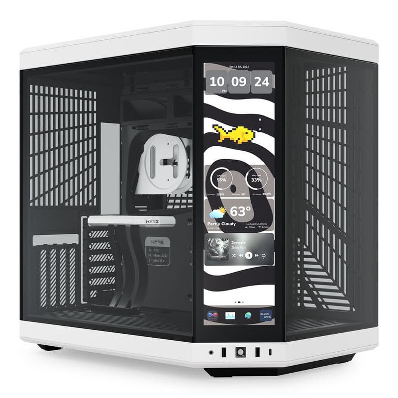 HYTE Y70 Touch Infinite Midi Tower musta, Valkoinen