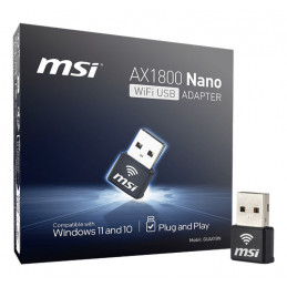 MSI AX1800 Nano WiFi USB Adapter liitäntäkortti -sovitin USB 2.0