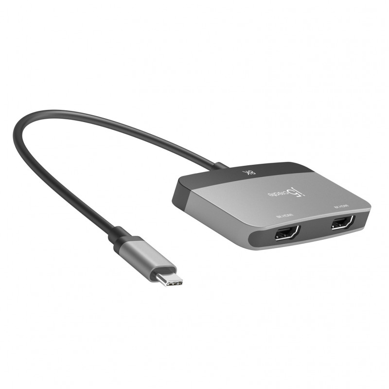 j5create JCA465-N 8K USB-C® - Dual HDMI™ -näyttösovitin