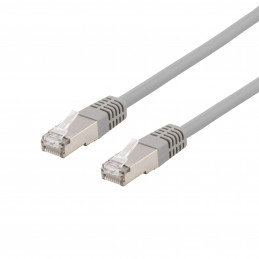 Deltaco S FTP Cat6 suojattu laitekaapeli, LSZH, 2m, harmaa