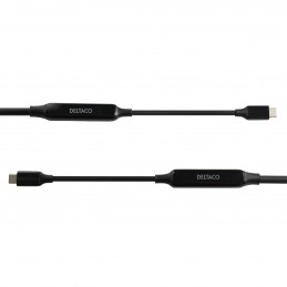 Deltaco 1902003 USB-kaapeli USB 3.2 Gen 1 (3.1 Gen 1) 5 m USB C musta
