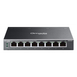 TP-Link Omada ES208GP verkkokytkin Hallittu L2 Gigabit Ethernet (10 100 1000) Power over Ethernet -tuki DIN rail musta