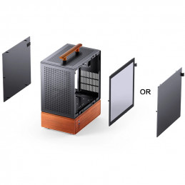 Jonsbo T7 Midi Tower Musta, Puu