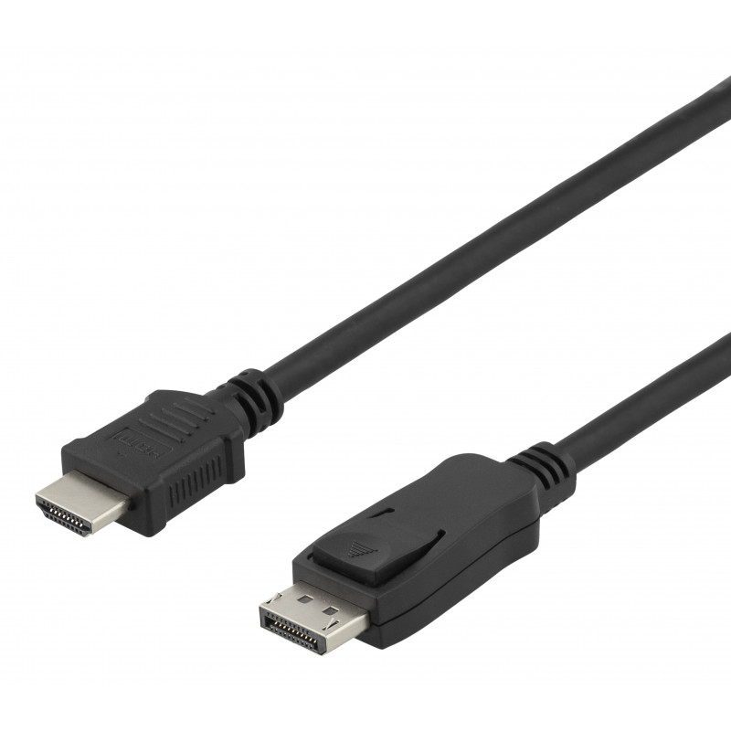 Deltaco DisplayPort   HDMI -kaapeli, 1 m, musta