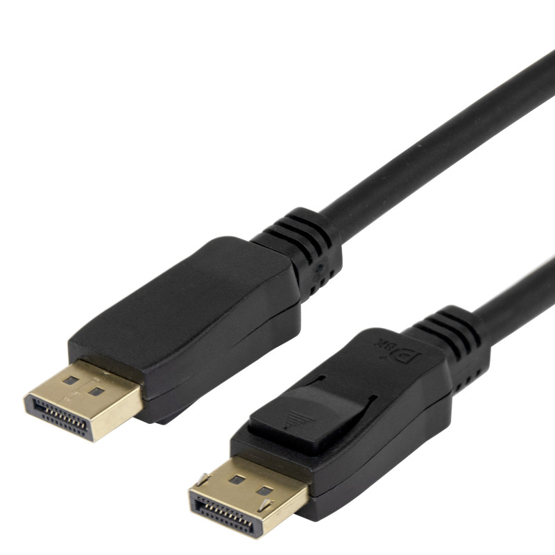 Deltaco DisplayPort DP1.4 Flex cable, 1M, black