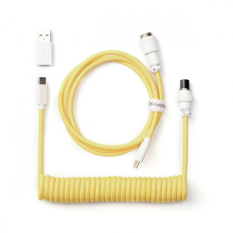 Keychron Coiled Aviator Cable 8K Keltainen 176 m