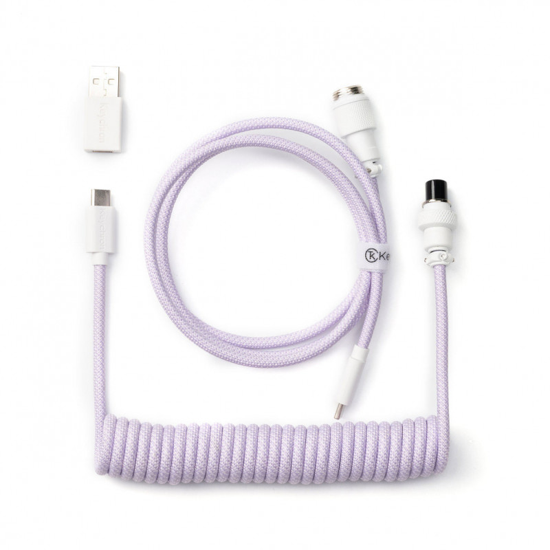 Keychron Coiled Aviator Cable 8K Purppura 176 m