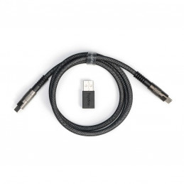 Keychron Double-Sleeved Geek Cable 8K USB-kaapeli 1 m USB C 0,48 Gbit s Musta