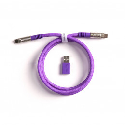 Keychron Double-Sleeved Geek Cable 8K USB-kaapeli 1 m USB C 0,48 Gbit s Lila