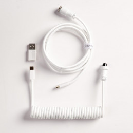 Keychron Coiled Aviator Cable 8K Valkoinen 176 m