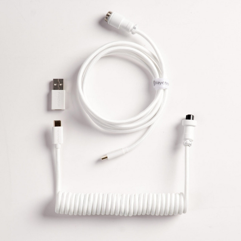 Keychron Coiled Aviator Cable 8K Valkoinen 176 m