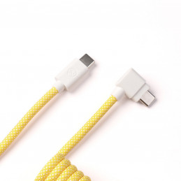 Keychron Coiled Aviator Cable 8K Keltainen 176 m