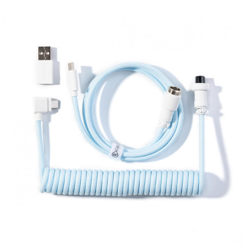Keychron Coiled Aviator Cable 8K Vaaleansininen 176 m