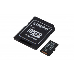 Kingston Technology 64GB microSDXC Industrial C10 A1 pSLC -kortti + SD-sovitin