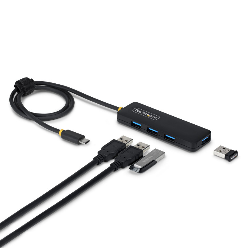 StarTech.com H5C4A-USB-HUB-2 keskitin USB 3.2 Gen 1 (3.1 Gen 1) Type-C 5000 Mbit s Musta