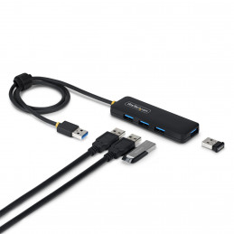 StarTech.com H5A4A-USB-HUB-2 keskitin USB 3.2 Gen 1 (3.1 Gen 1) Type-A 5000 Mbit s Musta