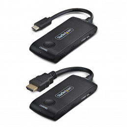 StarTech.com 4KUSBC-WIRELESS-65FT AV-signaalin jatkaja AV-lähetin ja -vastaanotin Musta