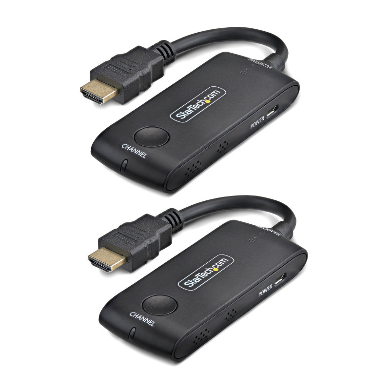 StarTech.com 4KHDMI-WIRELESS-65FT AV-signaalin jatkaja AV-lähetin ja -vastaanotin Musta