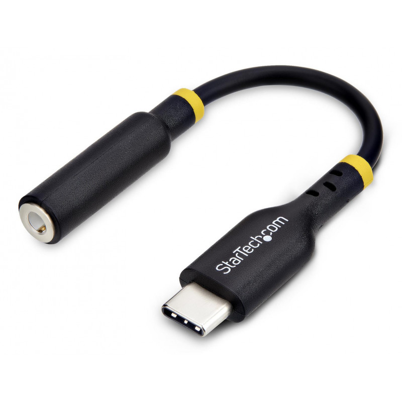 StarTech.com USBCAUDIO2 audiokaapeli 0,127 m USB Type-C 2.0 3,5 mm Musta