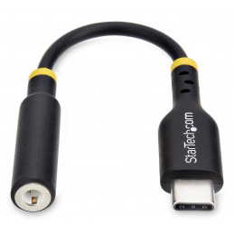 StarTech.com USBCAUDIO2 audiokaapeli 0,127 m USB Type-C 2.0 3,5 mm Musta